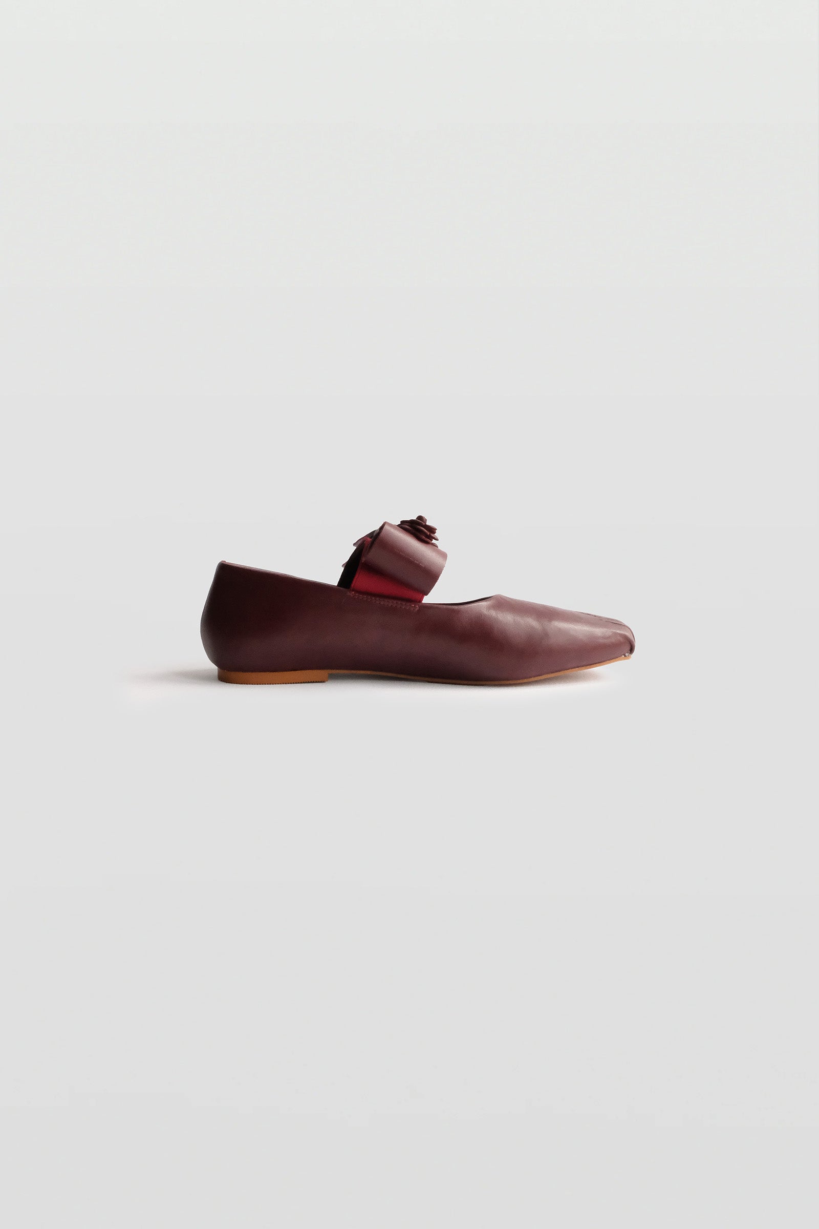 Evelina Ballet Flats in Maroon