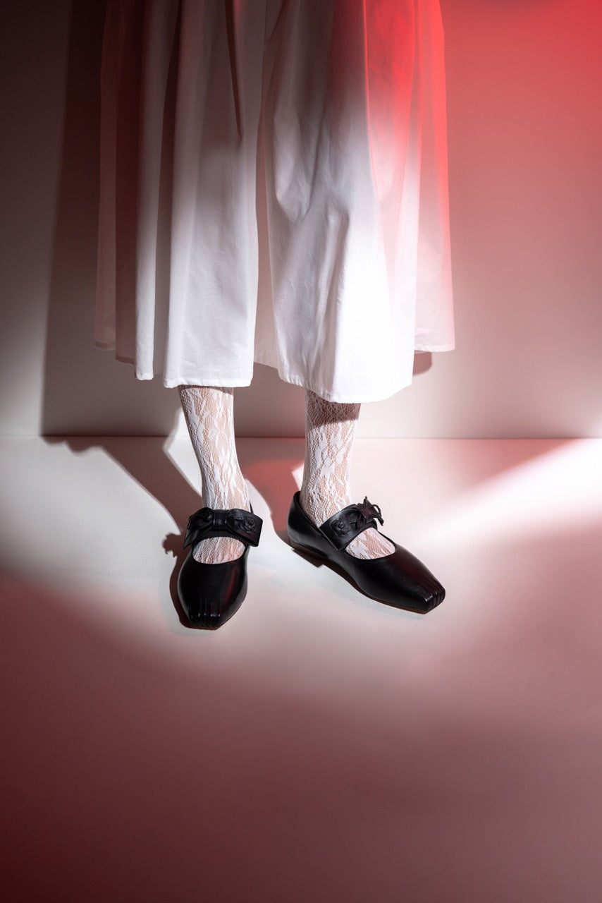 Evelina Ballet Flats in Black