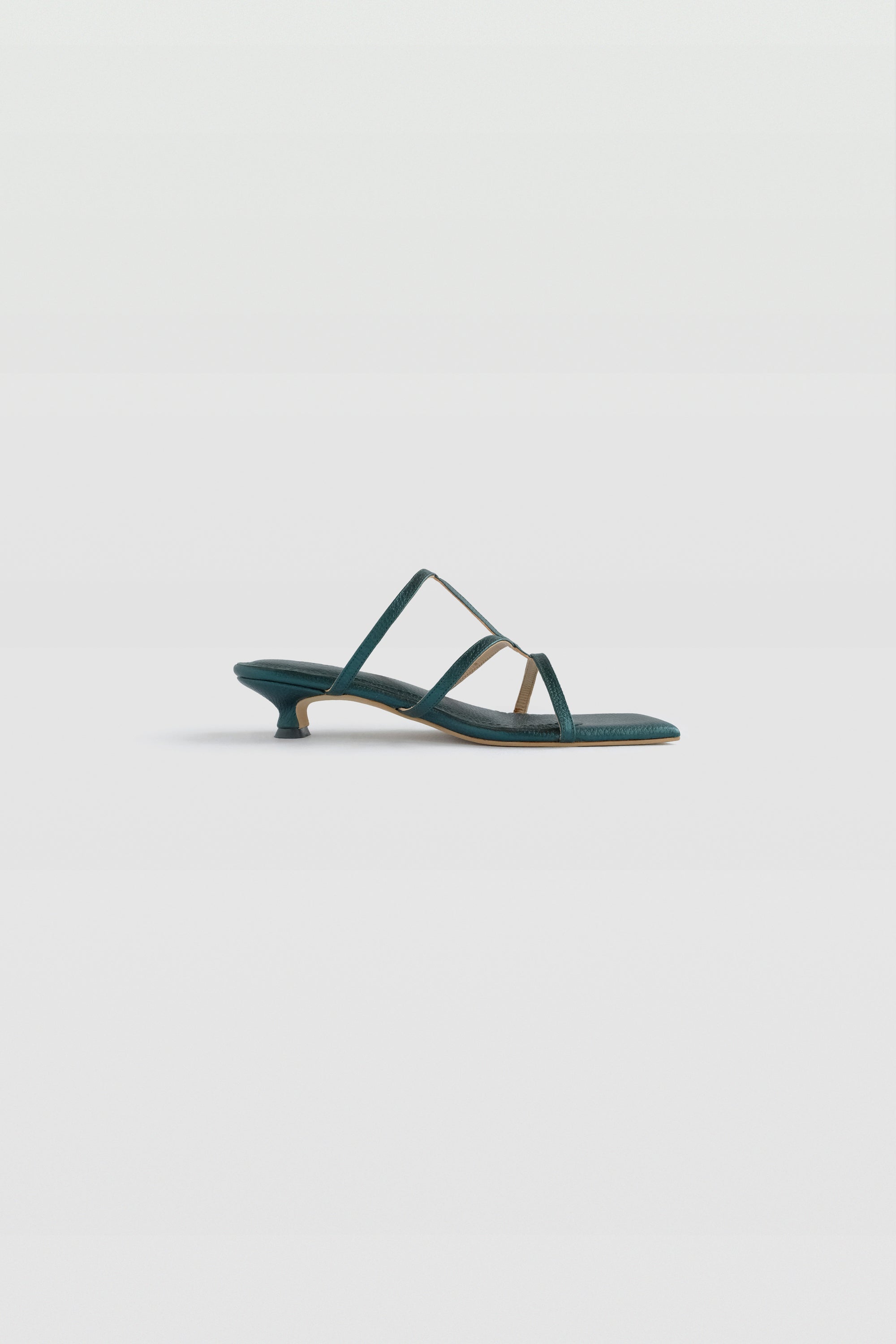 Jemima Sandals in Metallic Green