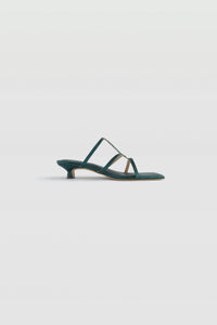 Jemima Sandals in Metallic Green