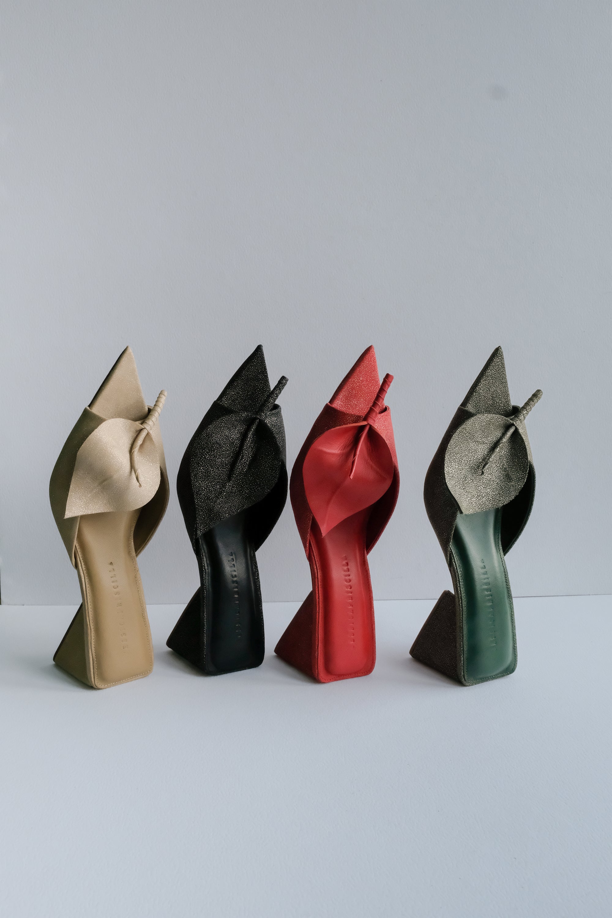 Calla Lily Clip On Shoes Accessories in Sparkling Beige