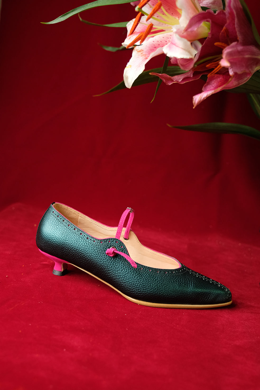 Selah Shoes in Metallic Green