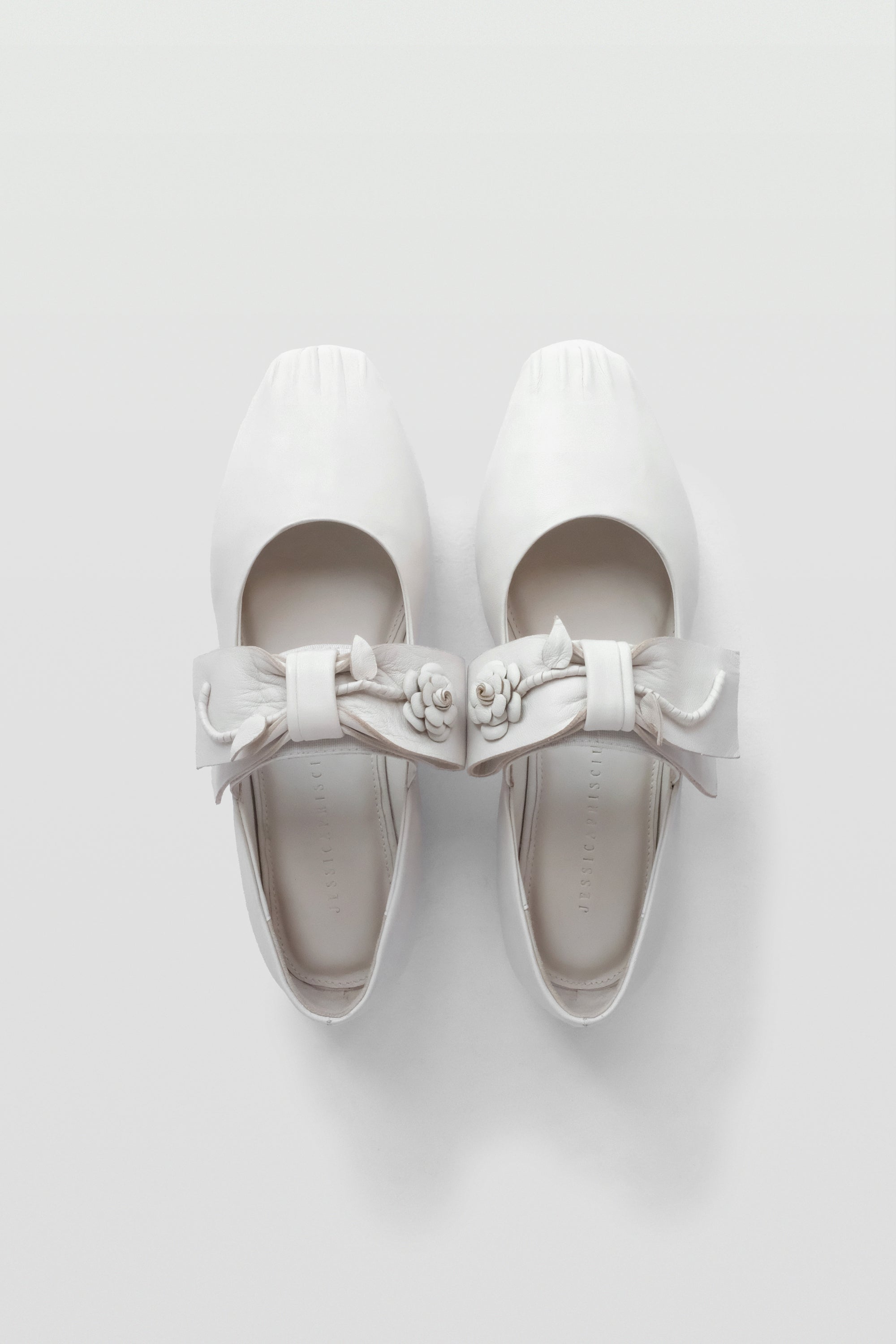 Evelina Ballet Flats in White