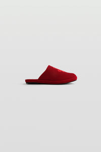 Flowers Don't Worry Home Slippers in Red