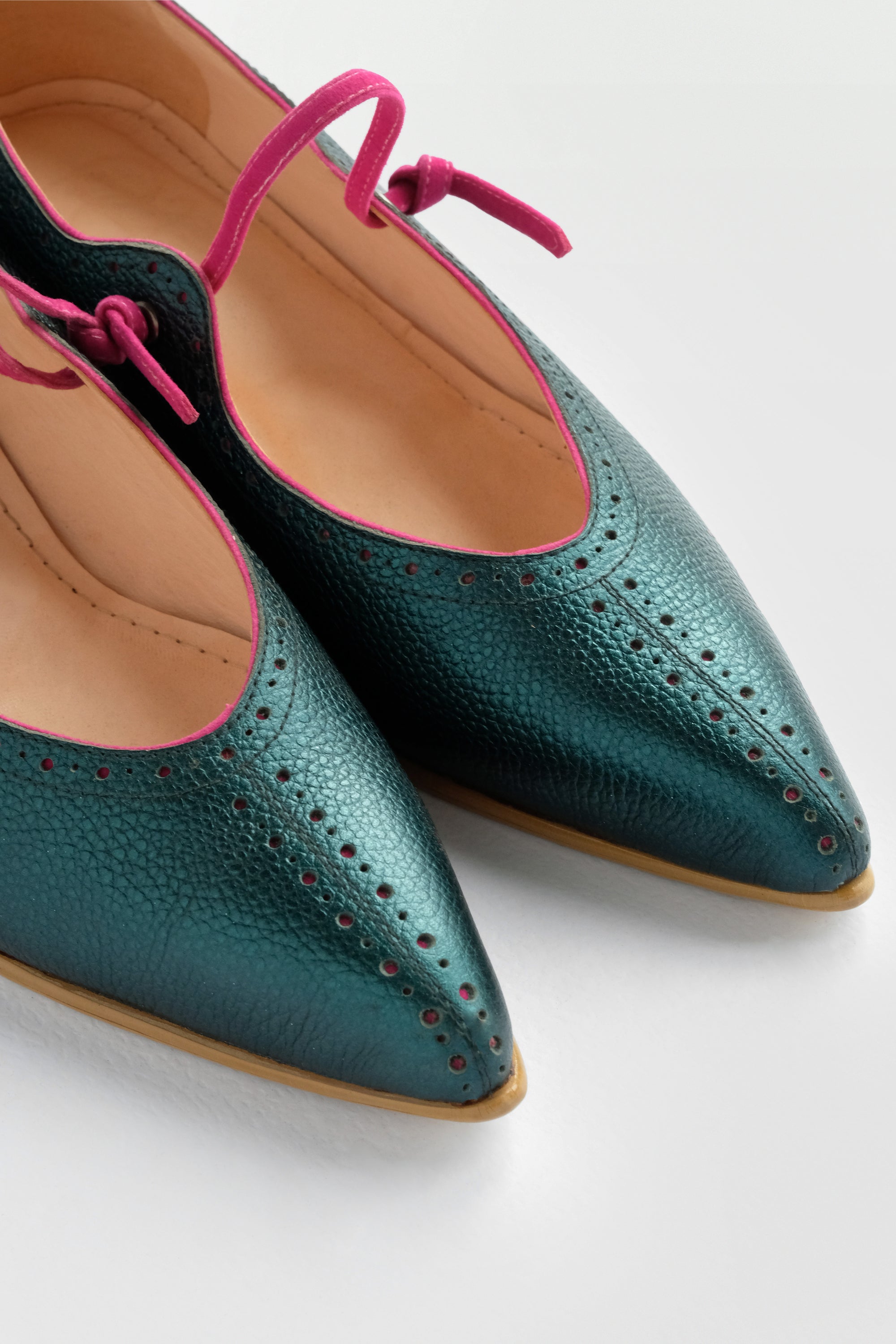 Selah Shoes in Metallic Green