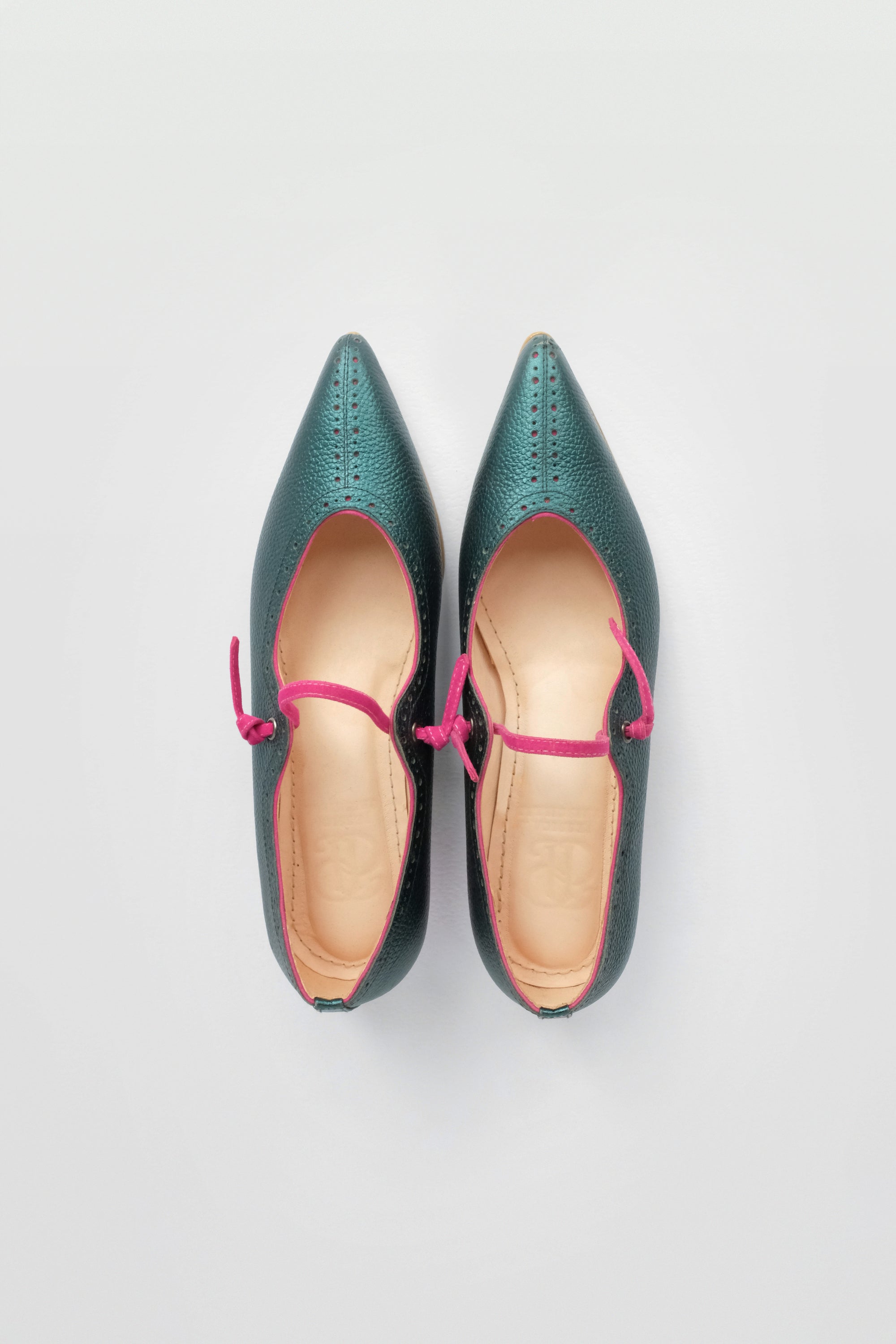 Selah Shoes in Metallic Green
