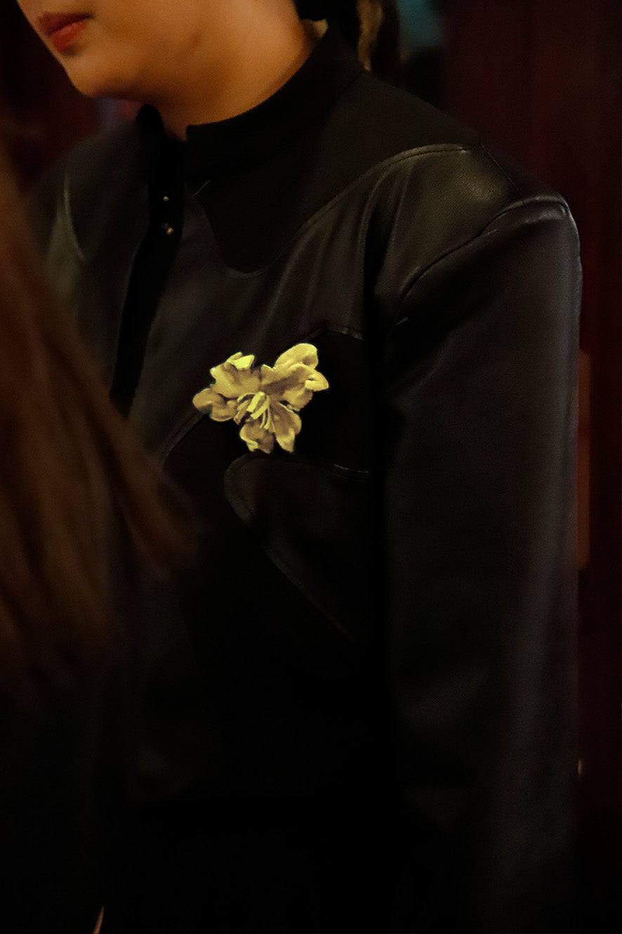 Jireh Brooch in Pastel Yellow